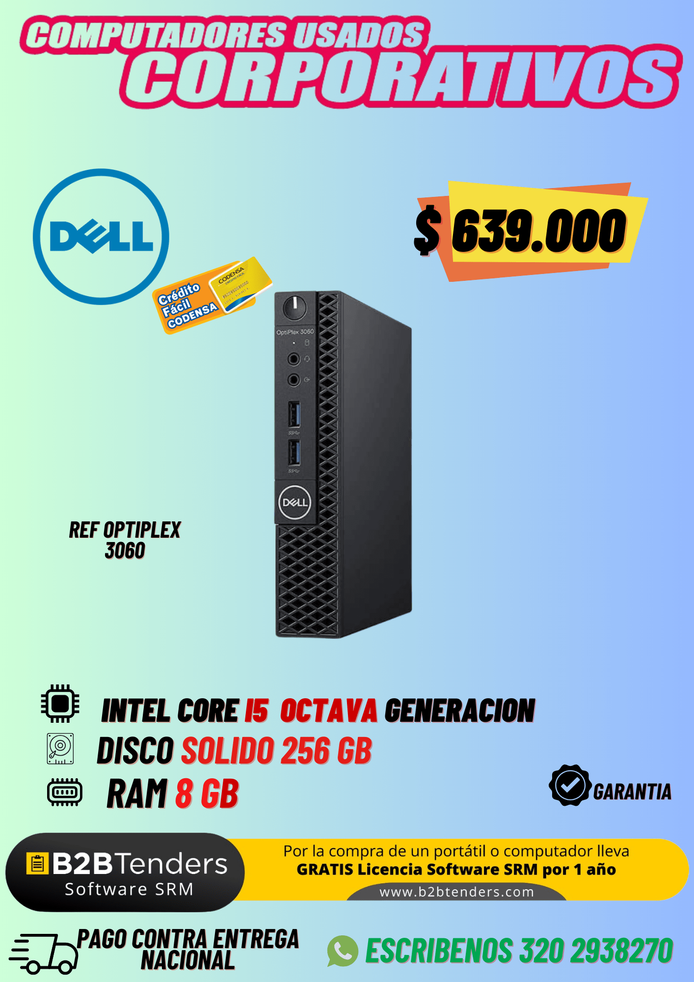 Dell Optiplex 3060 tiny Intel Core I5